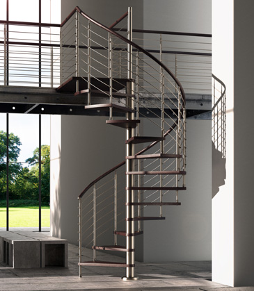 External steel staircase